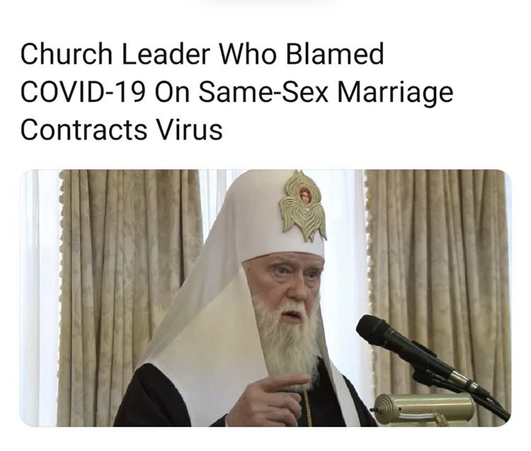 photo caption - Church Leader Who Blamed Covid19 On SameSex Marriage Contracts Virus