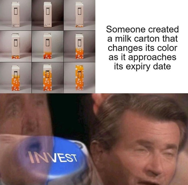 milk carton that changes color before expiring - 1 0 0 Someone created a milk carton that changes its color as it approaches its expiry date Invest