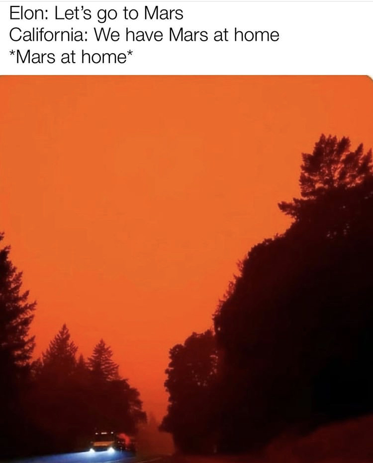sky - Elon Let's go to Mars California We have Mars at home Mars at home
