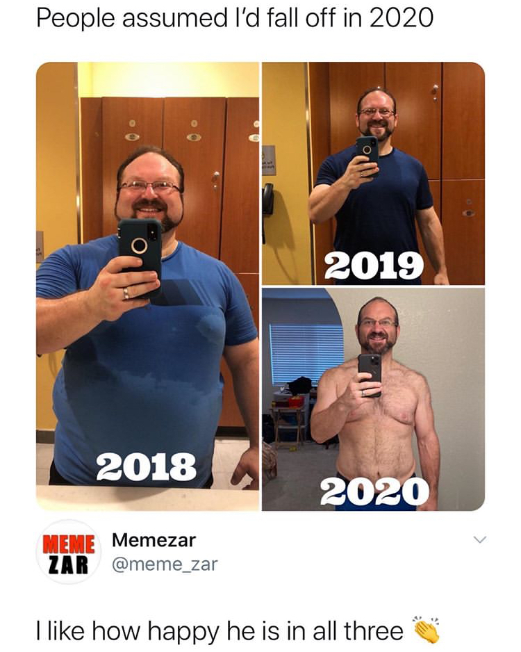 shoulder - People assumed I'd fall off in 2020 2019 2018 2020 Mene Memezar Zar I how happy he is in all three