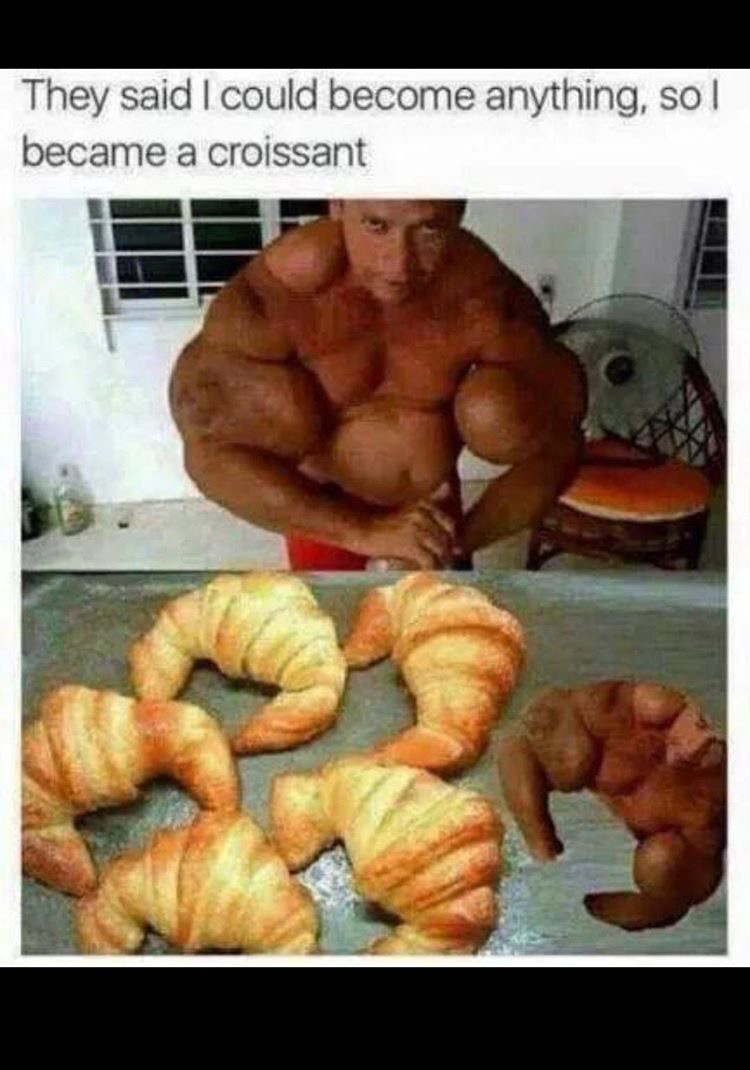 funny memes - they said i could be anything croissant - They said I could become anything, so I became a croissant