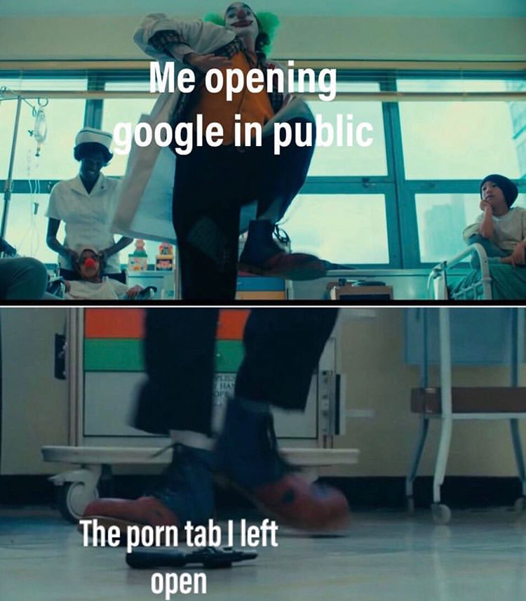 Me opening google in public The porn tabl left open