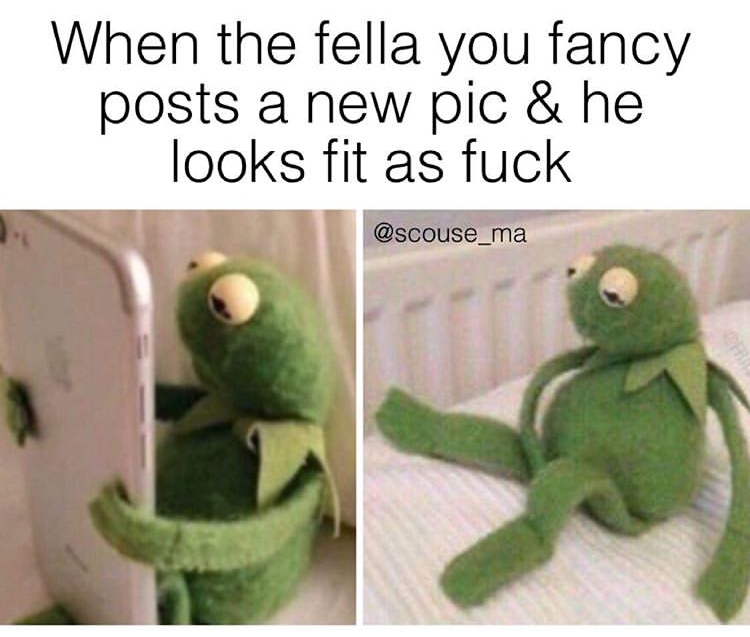 wholesome mom memes - When the fella you fancy posts a new pic & he looks fit as fuck