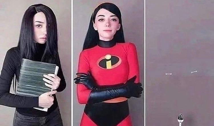 violet incredibles cosplay meme - 1