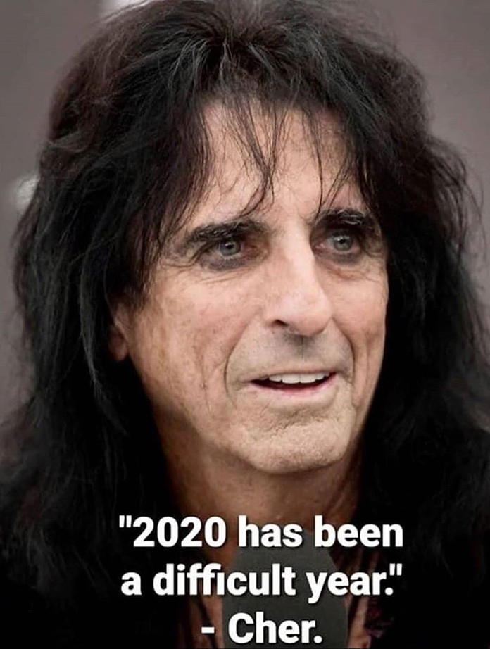 alice cooper vote - "2020 has been a difficult year" Cher.