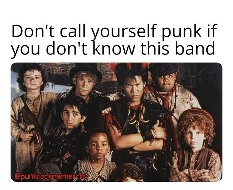 funny memes - jasen fisher ace - Don't call yourself punk if you don't know this band