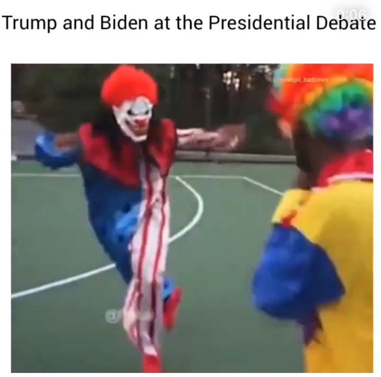 clown - Trump and Biden at the Presidential Debate gibatimes