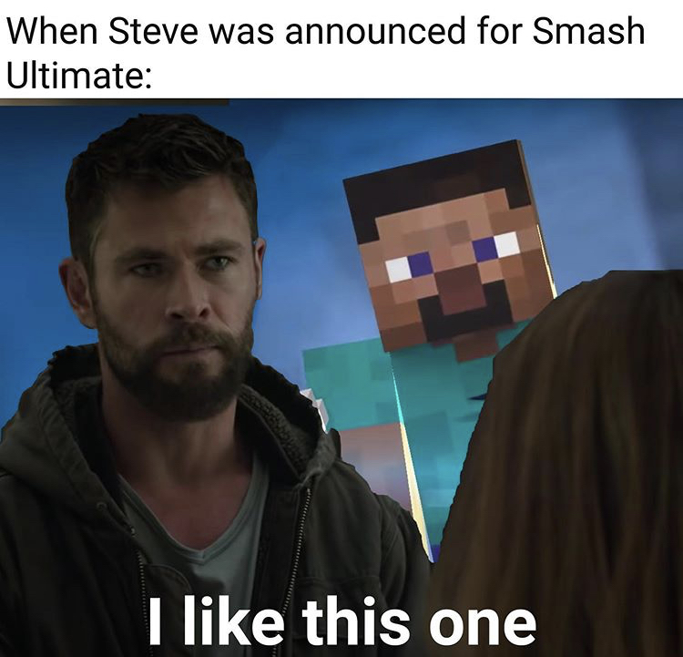 minecraft - When Steve was announced for Smash Ultimate ' I this one