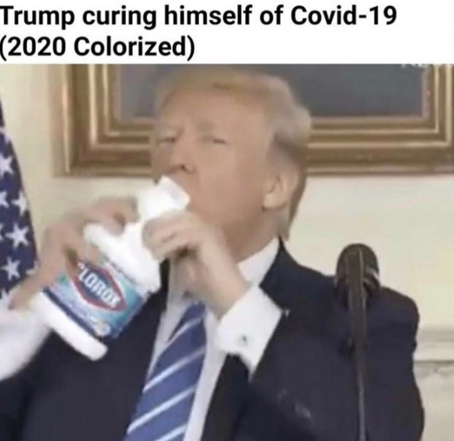 Trump curing himself of Covid19
