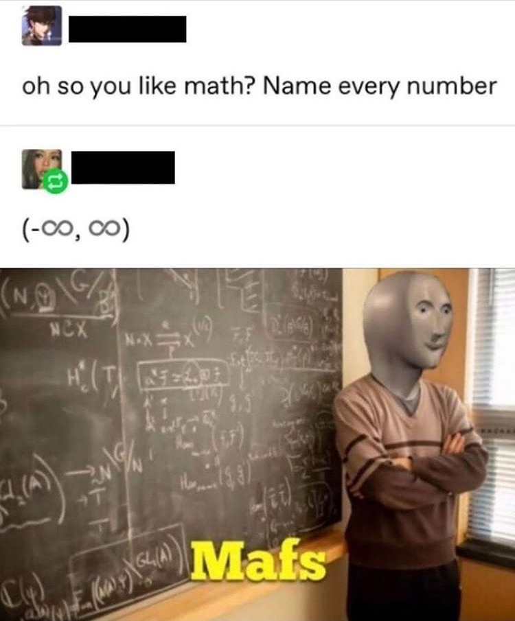 meme man math - oh so you math? Name every number 0,05 N Ncx Helt 14.com Handla lii Mafs Ch by her lawy\,6