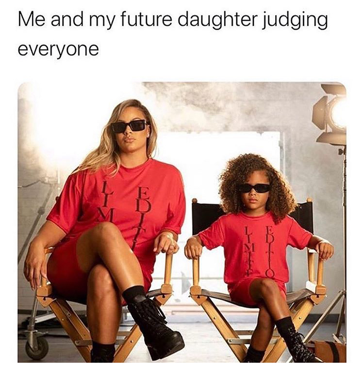 sitting - Me and my future daughter judging everyone