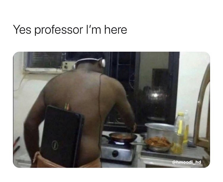 funny memes - =Yes professor I'm here