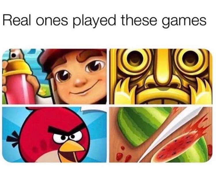 cartoon - Real ones played these games