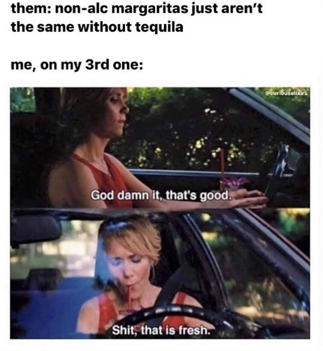 bridesmaids movie lemonade scene - them nonalc margaritas just aren't the same without tequila me, on my 3rd one elixirs God damn it, that's good. Shit, that is fresh.