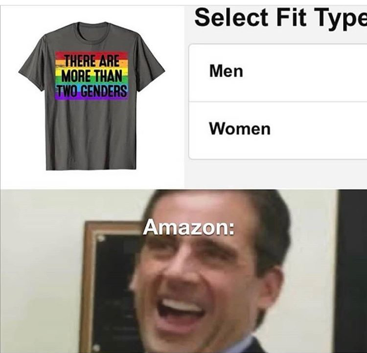 gif laughing - Select Fit Type There Are More Than Two Genders Men Women Amazon
