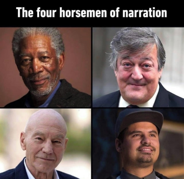 photo caption - The four horsemen of narration