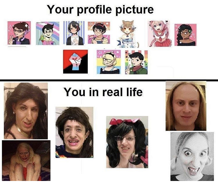 catfishing dating - Your profile picture A You in real life