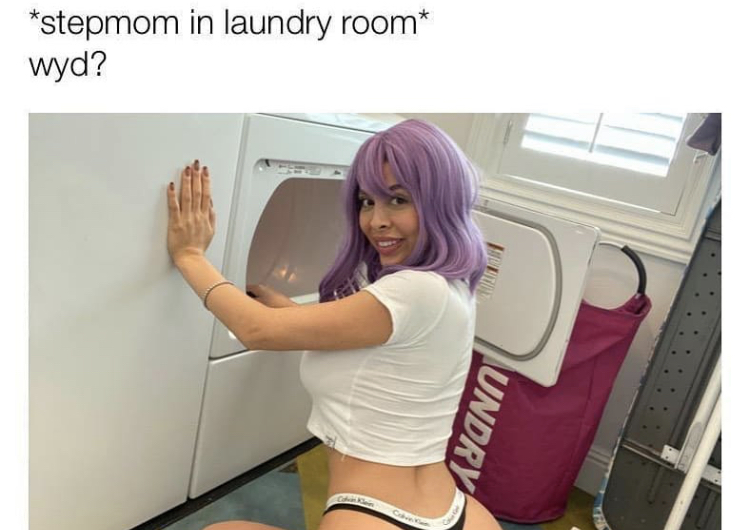 arm - stepmom in laundry room wyd? Undry