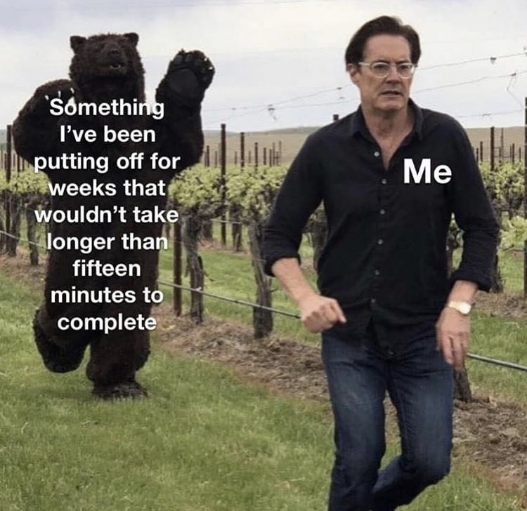 kyle maclachlan pursued by bear - Me Something I've been putting off for weeks that wouldn't take longer than fifteen minutes to complete