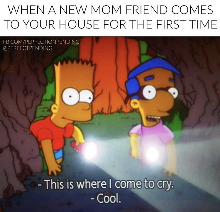 come to cry - When A New Mom Friend Comes To Your House For The First Time Fb.ComPerfectionpending This is where I come to cry. Cool.