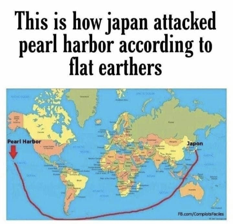 pearl harbor was an inside job - This is how japan attacked pearl harbor according to flat earthers Pearl Harbor Japon Fb.comComplots Faciles
