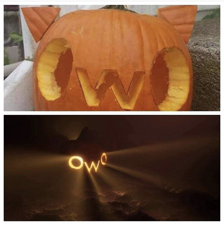 uwu pumpkin carving - Owo