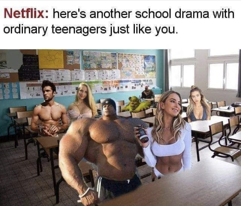 netflix high school drama meme - Netflix here's another school drama with ordinary teenagers just you. Vi so