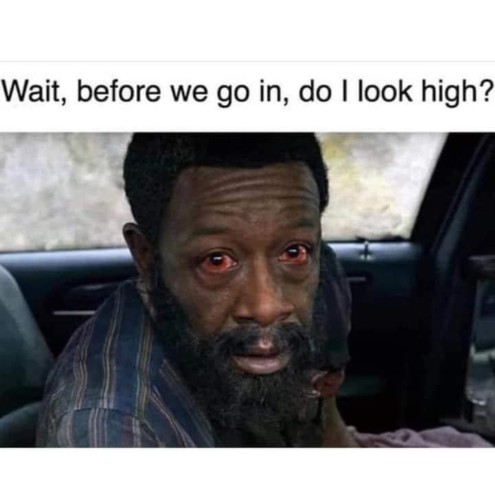 fear the walking dead morgan red eyes - Wait, before we go in, do I look high?