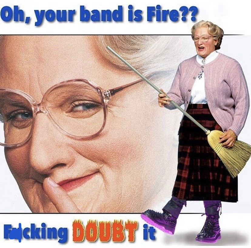 mrs doubtfire 4k - Oh, your band is Fire?? Rajcking Doubt it