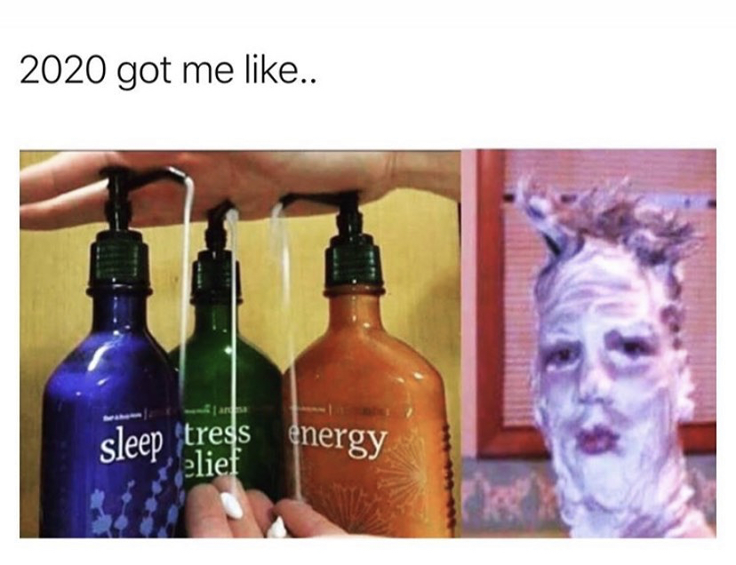bath and body works stress relief meme - sleep tress energy 2020 got me ..