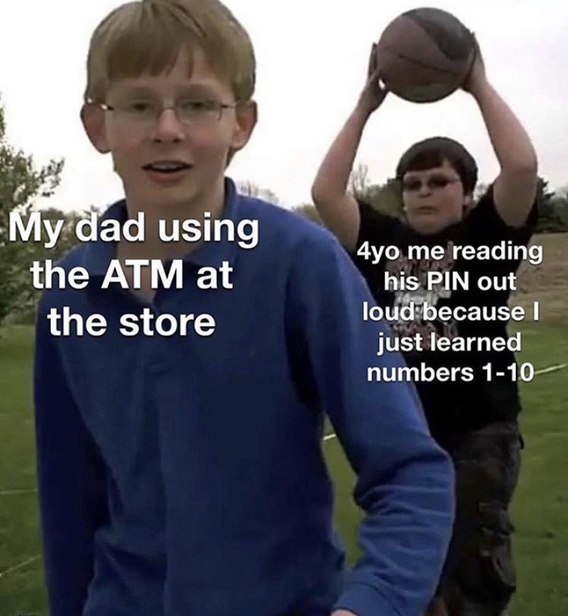 t shirt - My dad using the Atm at the store 4yo me reading his Pin out loud because I just learned numbers 110