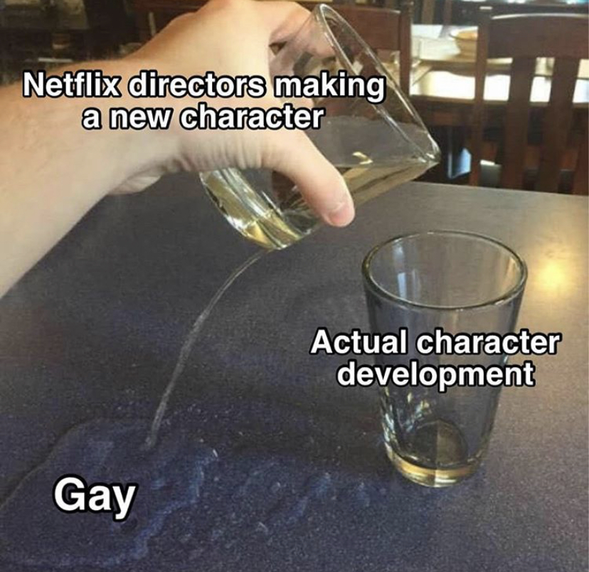 microwave heat bowl meme - Netflix directors making a new character Actual character development Gay