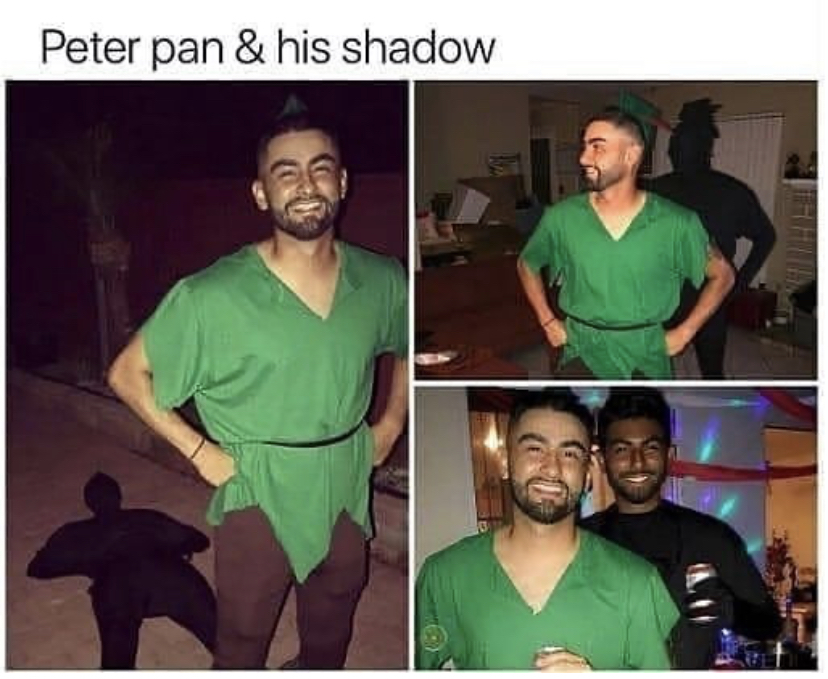 peter pans meme - Peter pan & his shadow
