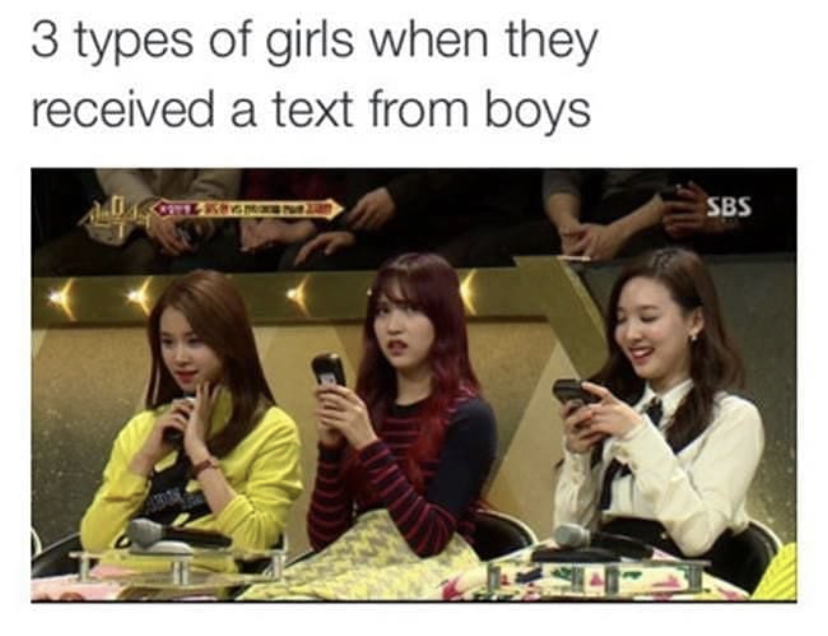 Astrological sign - 3 types of girls when they received a text from boys Sbs