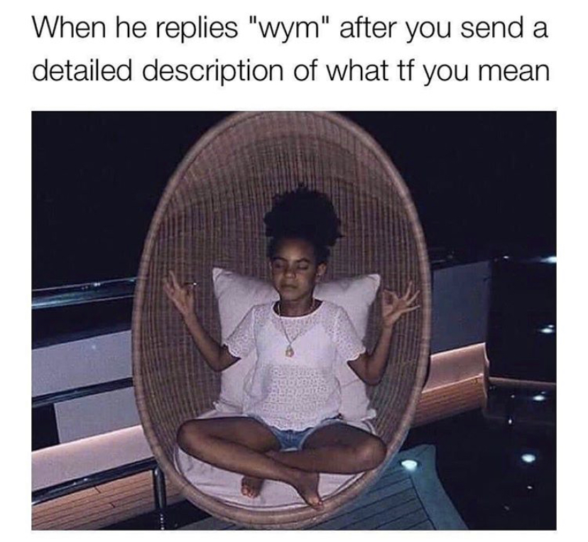 basic memes - When he replies "wym" after you send a detailed description of what tf you mean