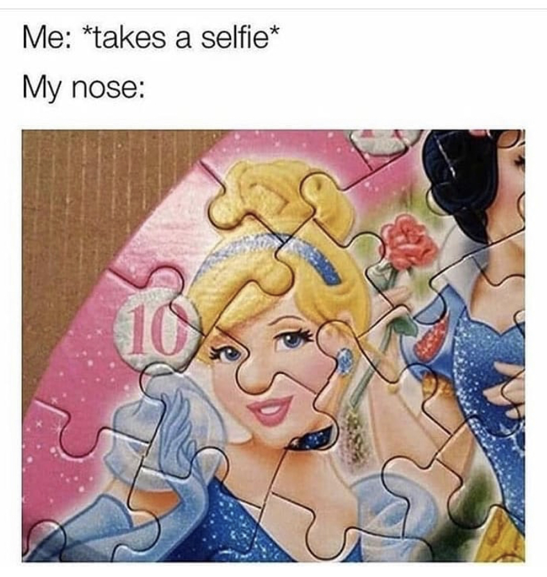cinderella nose - Me takes a selfie My nose