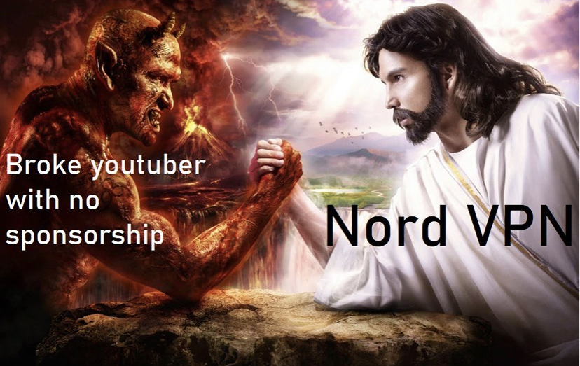 jesus vs devil - Vile Broke youtuber with no sponsorship Nord Vpn