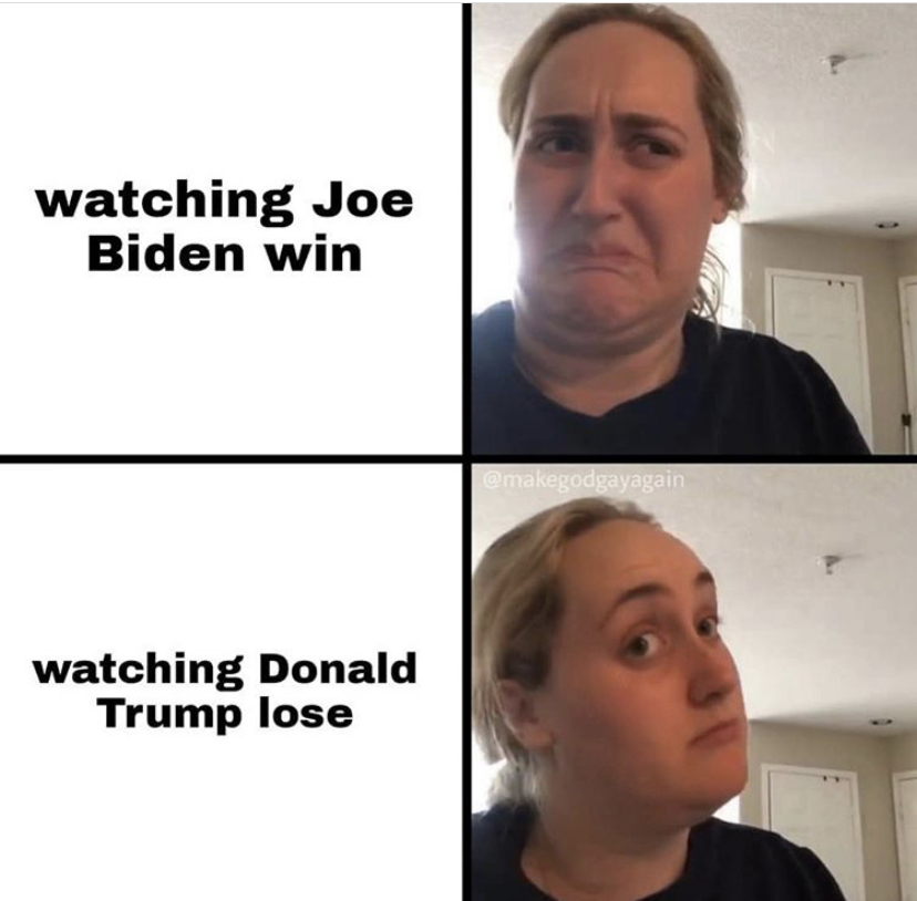 watching Joe Biden win watching Donald Trump lose