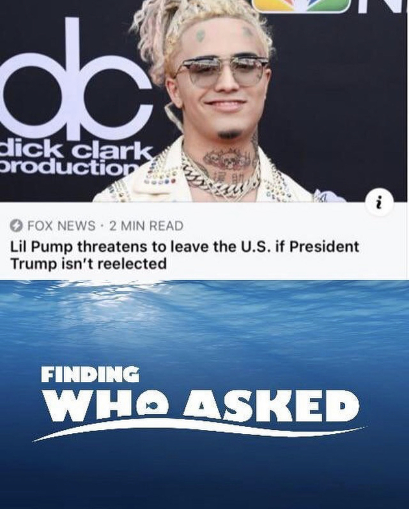 poster - do dick clark Oroduction Fox News 2 Min Read Lil Pump threatens to leave the U.S. if President Trump isn't reelected Finding Who Asked