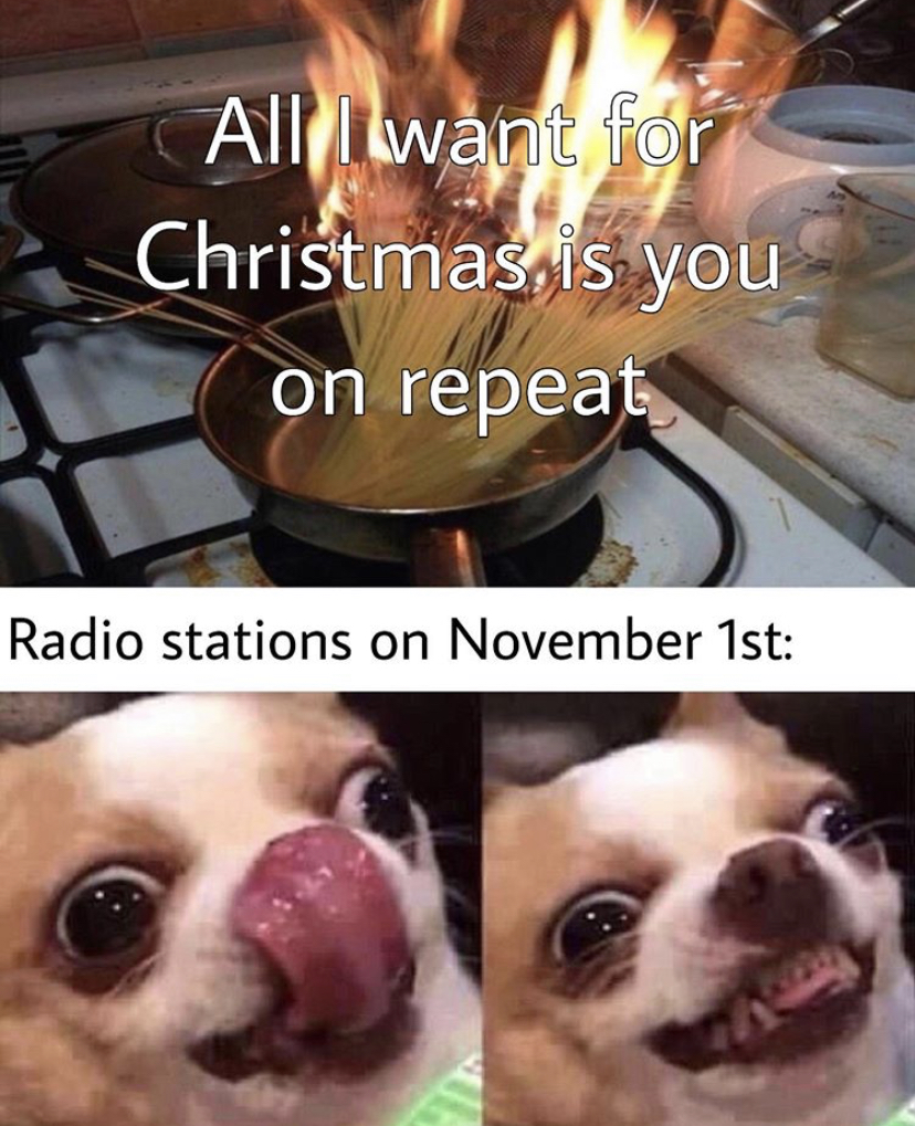 All I want for Christmas is you on repeat Radio stations on November 1st