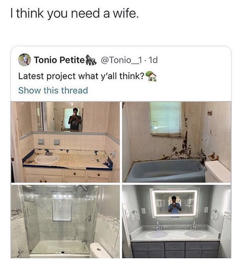 sink - I think you need a wife. Tonio Petites .1d Latest project what y'all think? Show this thread
