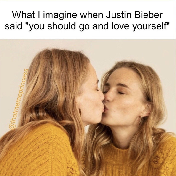 friendship - What I imagine when Justin Bieber said "you should go and love yourself"