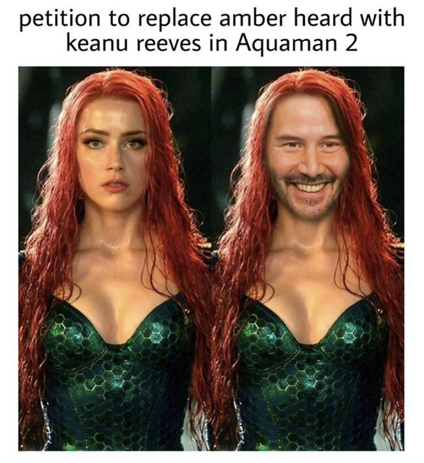 red hair - petition to replace amber heard with keanu reeves in Aquaman 2