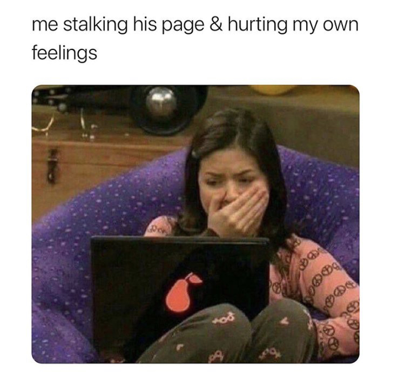 me stalking his page & hurting my own feelings Po Od Hos
