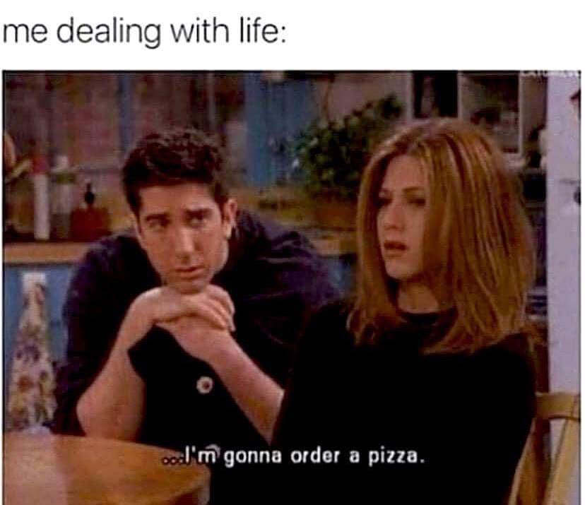 i m gonna order a pizza friends - me dealing with life ool'm gonna order a pizza.