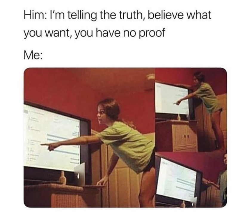 presentation - Him I'm telling the truth, believe what you want, you have no proof Me