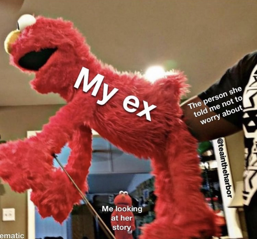 fisting elmo - My ex The person she told me not to worry about Me looking at her story ematic