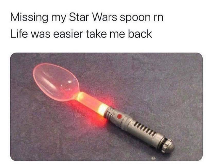 childhood early 2000s toys - Missing my Star Wars spoon rn Life was easier take me back