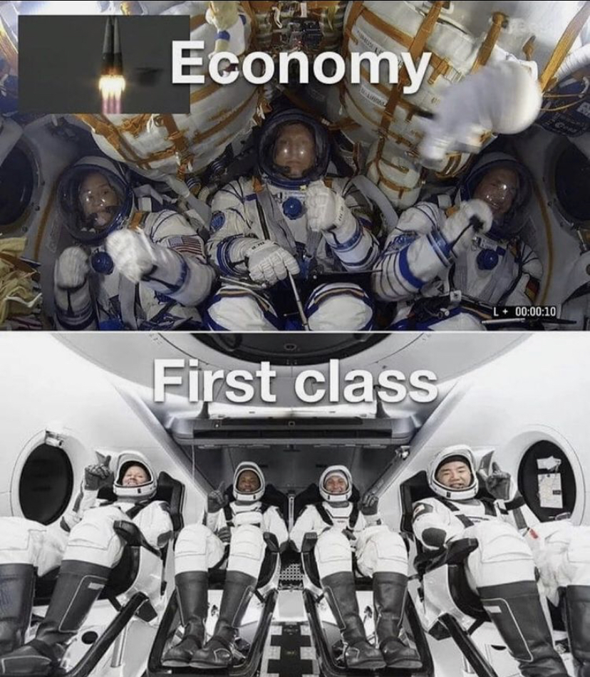 SpaceX Crew-1 - Economy L. 10 First class