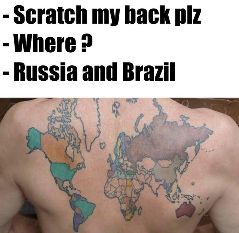 tattoo - Scratch my back plz Where? Russia and Brazil 0